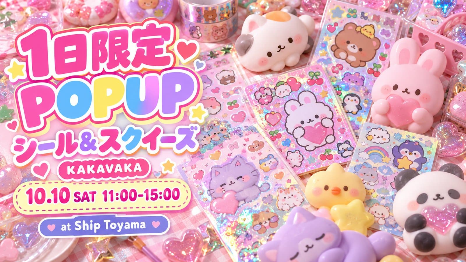 1日限定 シール&スクイーズPOPUP|KAKAVAKAさん