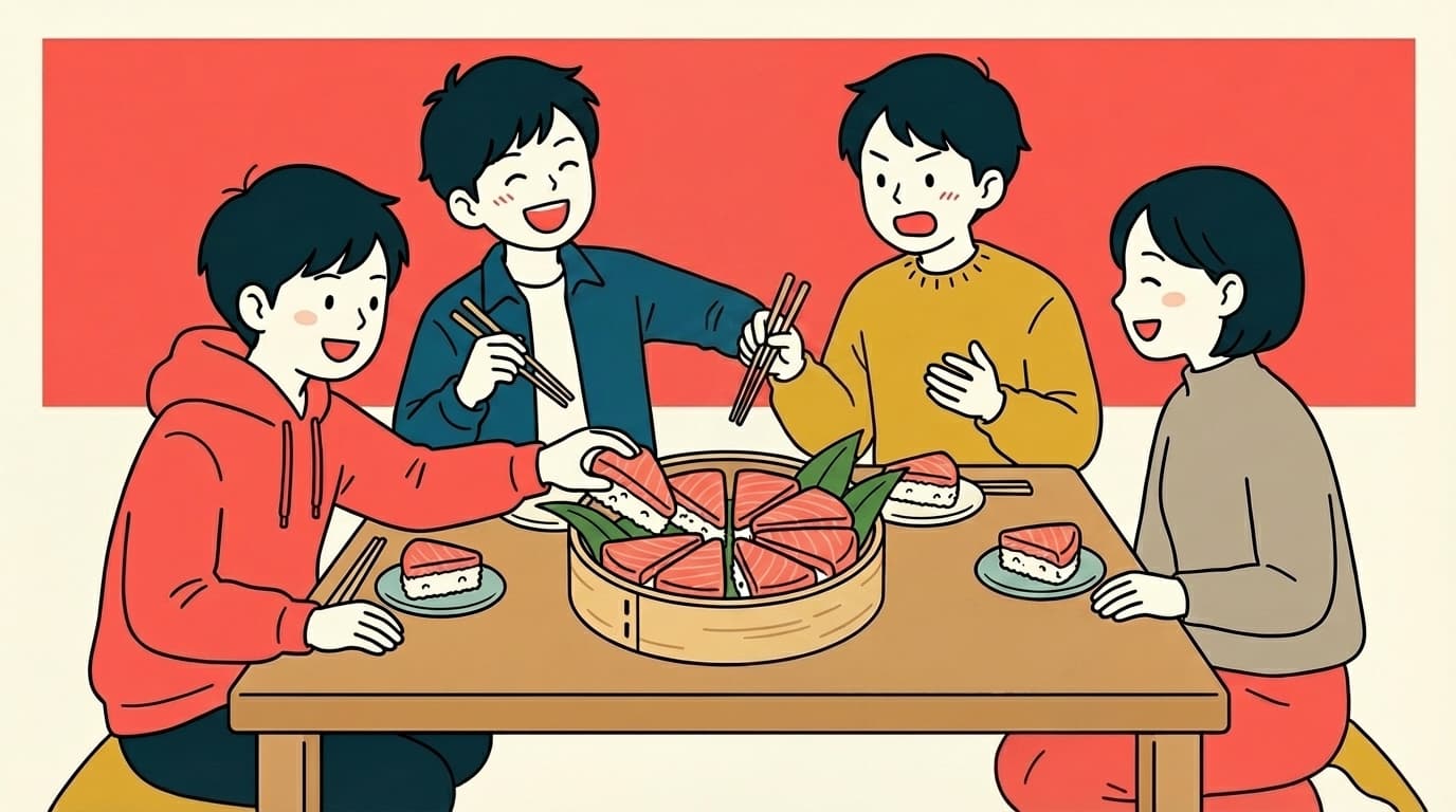 富山名物を振舞う!鱒寿司パーティー